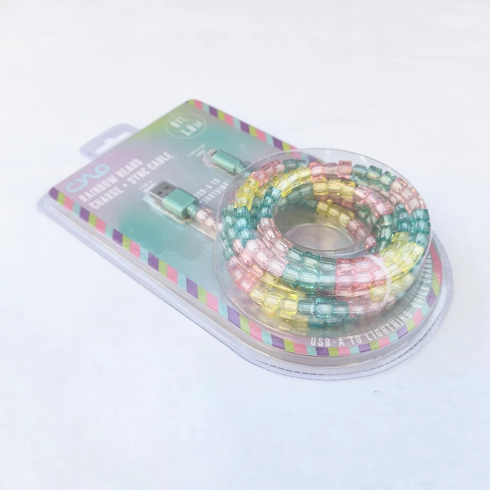 CYLO | Rainbow Phone Charger + Sync Cable USB-A Connector Quick Charge 6ft 1.8 M